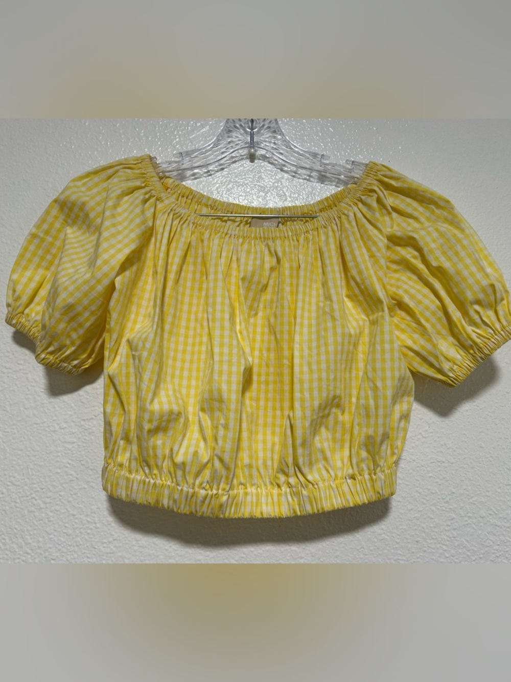 Michael Kors Yellow Gingham Top